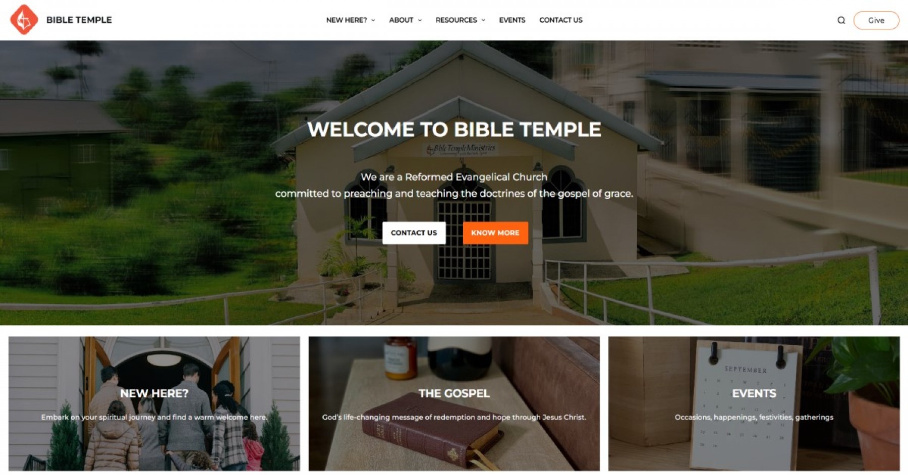 Bible Temple | A Reformed Evangelical Church